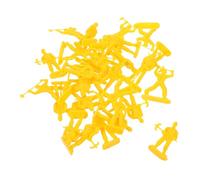 HIAKDOFT 100pcs Simulation Model Doll Mini Figurines Decorative Miniature People Miniature Construction Workers Worker Figurines Construction Party Supplies Dollhouse People Yellow Plastic
