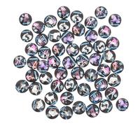 HIAKDOFT 100pcs Twelve Pattern Zodiac Glass Cabochons Flatback Dome Gems for DIY Jewelry Making Craft Decorations Smooth Glass Ring Face Beads for Home and Garden Accents