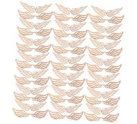 HIAKDOFT 100pcs Unpainted Angel Wings Wooden Cutouts DIY Craft Blanks for Painting Decoration High Grade Wood Slices for Handmade Ornaments and Home Art Projects