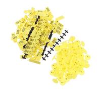 HIAKDOFT 100pcs UV Resistant Plastic Ear Tags for Livestock Identification Flexible and Labor Saving Tag Signs for Cow Sheep Pig Goat Animal Ear Markers