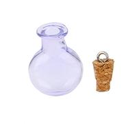 HIAKDOFT 10pc Glass Wish Bottles Cork Lids for Diy Pendants for Potions Spell Jars and Bottles Crafts