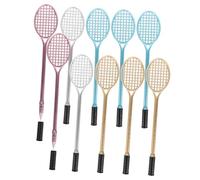 HIAKDOFT 10pcs Adorable Tennis Racket Gel Ink Pens Fine Point Student Stationery Mixed Colors Smooth Writing Portable Plastic Design for School