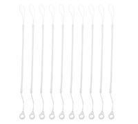 HIAKDOFT 10pcs Anti-lost Pen Leash with Retractable Elastic Silicone Tether Cord Portable Stylus Lanyard for Capacitive Pens Apple Pencil Compatible for Office School and Bank Use