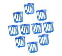 HIAKDOFT 10pcs Bird Food Basket and Parrot Feeder Hollow Plastic Hanging Vegetable Fruit Cage Feeder for Bird Cages Garden Outdoor Use