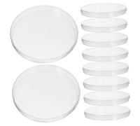 HIAKDOFT 10pcs Cell Culture Dishes Lab Dish Empty Petri Laboratory Petri Lab Plate Science Plates Plastic Nutrient Media Holder Agar