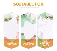 HIAKDOFT 10Pcs Cotton Canvas Painting Boards Star Shape Multi-Function Drawing Plates for Acrylic and Oil Paint Artists DIY Craft Projects