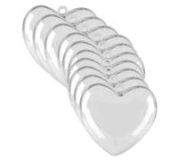 HIAKDOFT 10Pcs Fillable Heart-Shaped Ball Ornaments 5Cm Valentine’S Day Hanging Decorations for Party, Home Decor and Craft Wrapping