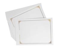 HIAKDOFT 10pcs Foil Certificate Paper Blank Design Gold Foil Border Cardstock for Graduation Diploma Printing Employee Training Academic Awards Professional Recognition