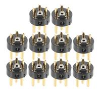 HIAKDOFT 10pcs Gold-plated Xlr Male Connector Audio Adapter for Microphone DIY Cable Metal Abs Mic Plug for Mixer Amplifier Stage Use