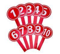 HIAKDOFT 10Pcs Handheld Score Paddles Number Boards Simple Voting and Scoring Boards for Judges Competition Practical Multipurpose Scoreboard Cards