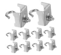 HIAKDOFT 10pcs Heavy Duty Galvanized J Hook Clamps for Beam Pipe Support Loadbearing Floor Hooks with Bolt Flexible Warehouse Storage Optimization Accessories