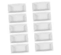 HIAKDOFT 10pcs High-temperature Resistant Ceramic Weighing Boats Crucible Dishes for Laboratory Burning Holder Ash Storage with Large Capacity and Ceramic Material