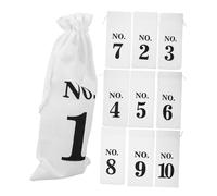 HIAKDOFT 10pcs Imitation Linen Wine Bags with Adjustable Drawstring Closure Reusable Wine Bottle Wrapping Pouches for Christmas Weddings Birthdays Party Favors Fit for Red White Sparkling