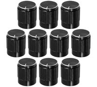 HIAKDOFT 10pcs Metal Electric Guitar Control Knobs Versatile Volume Potentiometer with Protective Cap for Easy Operation Stylish Chrome Design for Bass and Audio Equipment