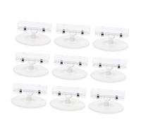 HIAKDOFT 10pcs Round Disc Advertising Clips Double-Head Label Rack Display Stands for Supermarket Price Tags Retail Store Merchandise Pricing