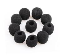 HIAKDOFT 10pcs Small Microphone Windscreen Covers Black Wind Noise Reduction for Lavalier Lapel Mics Wireless Recording Studio Use Dust Protection for Headsets and Gamer Microphones