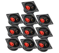 HIAKDOFT 10Pcs Subwoofer Terminal Plate Speaker Box Connector Black Speaker Enclosure Binding Post for Audio Wiring Replacement