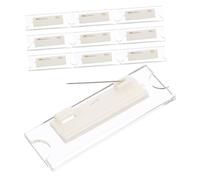 HIAKDOFT 10Pcs Transparent Work Card Holders with Wide Pin Replaceable Employee Badge Cases for Office Id Tags Name Badge Holders for Staff and Students