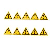 HIAKDOFT 10pcs Warning Stickers Safety Caution Sign Triangle Mark for Slow Moving Vehicles and Areas Easy Apply Smooth Surfaces for Accident Prevention