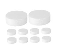 HIAKDOFT 10pcs White Polystyrene Foam Cylinders for DIY Craft Projects Wedding Cake Decorations Reusable Foam Cushion Columns for Floral Arrangements Centerpieces