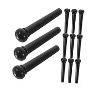 HIAKDOFT 12pcs Black Abs Acoustic Guitar Bridge Pins Replacement Pegs Snug Fit String Holders for Folk Guitar Accessories and Portable Bridge Pegs