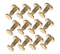 HIAKDOFT 12pcs Chicago Screws Binding Posts for Leather Wallet Rivets Strong Single Slot Fastening DIY Scrapbook Bookbinding Kit with Metal Rivets for Durable Craft Decoration