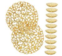 HIAKDOFT 12pcs Eid Serving Tray Middle Eastern Candy Plate Dried Fruits Dessert Tray Gold Ramadan Party Snack Storage Family Home Decoration