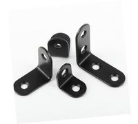 HIAKDOFT 12PCS Heavy-Duty Black Corner Brace with Screws Thickened Right Angle Brackets for Furniture Shelves Wall Desks Cabinet Support