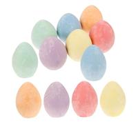 HIAKDOFT 12pcs Jumbo Colored Chalk for Egg-shaped Chalk Set for Blackboard and Sidewalk Drawing Vibrant Non-toxic for Indoor Outdoor Creative Play and Party Basket Fillers