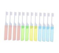 HIAKDOFT 12Pcs Portable Foldable Travel Toothbrushes Random Color Durable Bristle Toothbrushes for Oral Care Easy to Carry Design for Daily Use Random Color