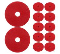 HIAKDOFT 12pcs Red Cymbal Felt Pads 3.6x1cm Double-Layer Thick Cotton Felt Washers Drum Cymbal Dampeners Anti-Vibration Replacement Accessories for Drum Kits