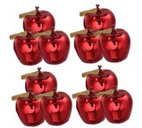 HIAKDOFT 12pcs Red Glitter Apple Christmas Tree Ornaments Shatterproof Hanging Baubles for Xmas Festival Decorations Indoor Outdoor Holiday Party Ambience
