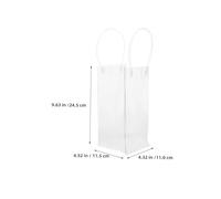 HIAKDOFT 12pcs Transparent Wine Bottle Cooler Tote Bags with Handle for Outdoor Parties Wine Storage and Chilling Leakproof Iced Beverage Carrier for Beer Weddings Travel