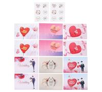 HIAKDOFT 12pcs Wedding Invitation Cards Set with Envelopes and Stickers for Bride and Groom Engagement and Valentine’s Day Greeting Cards for Couples for Wedding Wishes