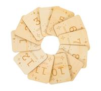 HIAKDOFT 12Pcs Wooden Growth Cards Photo Props Milestone Discs for One-Year Commemoration Smooth Sturdy Craftable Slices for DIY and Social Media Sharing