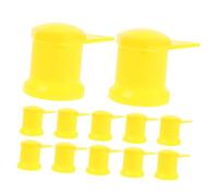 HIAKDOFT 12pcs Yellow Loose Wheel Lug Nut Indicators Fit with High Visibility Bands for Trucks Cars Trailers Semi Enclosed Trailer Safety Inspection Caps