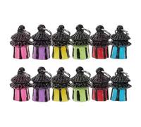 HIAKDOFT 14Pcs Miniature Luminous Resin Lanterns, Glow in the Dark Tiny Decorative Lights for Dollhouse, Christmas Village, and Garden Fairy Micro Landscape Ornaments