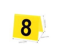 HIAKDOFT 15pcs Acrylic Double-sided Markers Yellow Black High-contrast Table Signs for Restaurants Cafes Bars Easy-clean Evidence Markers for Crime Scene Party Decorations