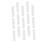 HIAKDOFT 15pcs Clear Pen Case Transparent Ballpoint Gel Pen Storage Box with Plate Ring Design for Secure Fixing Suitable for Students and Professionals Easy Display Organizer