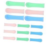 HIAKDOFT 15pcs Soft Silicone Ear Spoon Replacement Sleeves Reusable Ear Cleaner Covers for Adults and Comfortable in Blue Green Pink