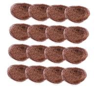 HIAKDOFT 16pcs Artificial Bird Nest Tray Set 12cm Brown Faux Bird Nest with Eggs Craft Decoration for Garden Photo Prop and Home Ornament