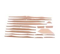 HIAKDOFT 17pcs Spruce Brace Wood Kit for Acoustic Guitar Light Brown Luthier DIY Guitar Parts Smooth Surface Craftsmanship for Sound Shaping and Structural Support