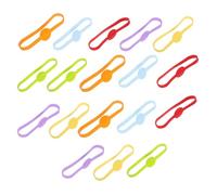 HIAKDOFT 18pcs Reusable Silicone Wine Glass Markers Portable Drink Bands for Bottles Cups Identifier Stretchable Drink Charms for Parties Home Bar