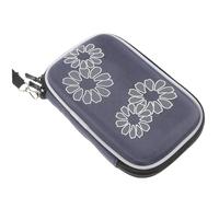 HIAKDOFT 2.5 Inch Hard Disk Protection Storage Box with Eva Material, Dark Blue Printed Small Hard Drive Carrying Case for Electronics Travel and Data Storage