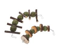 HIAKDOFT 2 Pcs Apple Wood Pet Chewing for Rabbits and Hamsters Natural Grass Wood Molar Playthings to Intelligence and Reduce Boredom Nutrient-rich Supplies for Small Animals