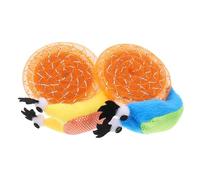 HIAKDOFT 2 Pcs Cat Interactive Toys Soft Snail Shape with Grinding Claws for Indoor Play and Exercise, Kitten Teasing Pet Toys Random Colors