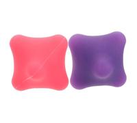 HIAKDOFT 2 Pcs Hexagonal Acupuncture Hand Massage Balls for Finger Exercise and Therapy Portable Lightweight Silicone Massage Tools for Relief Grip Strength Training for Climbers Musicians