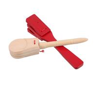 HIAKDOFT 2 Pcs Wooden Castanet Percussion Instruments for Handheld Clappers with Long Handles Robust Wood Music for Early Education and Instruments Suitable for Beginners and Professionals