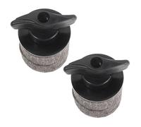 HIAKDOFT 2 Set Plastic Cymbal Felt Stand Kit with Hand-tightening Wing Nut Quick-install Drum Cymbal Sleeves and Washers Soft Grey Felt Pads for Versatile Percussion Setup Set