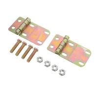 HIAKDOFT 2 Sets City Trash Can Hinge Replacement Kit with Bracket and Locking Screws Garbage Bin Lid Hinges for Urban Waste Bins Outdoor Containers and Park Trash Cans Easy Install Repair